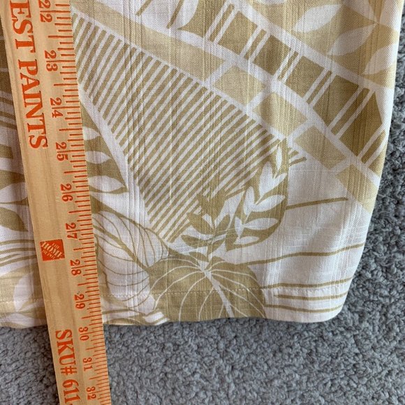 Cubavera Hawaiian Shirt Mens XL Ivory Beige Floral Rayon Tropic Casual‎ Camp NEW - Picture 11 of 12